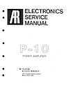 P-10 Power Amplifier Service Manual pg1