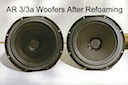 AR-3 & AR-3a Woofers After Refoaming