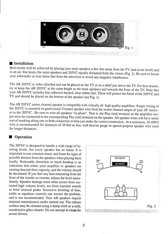 AR 205vc Manual Page 3