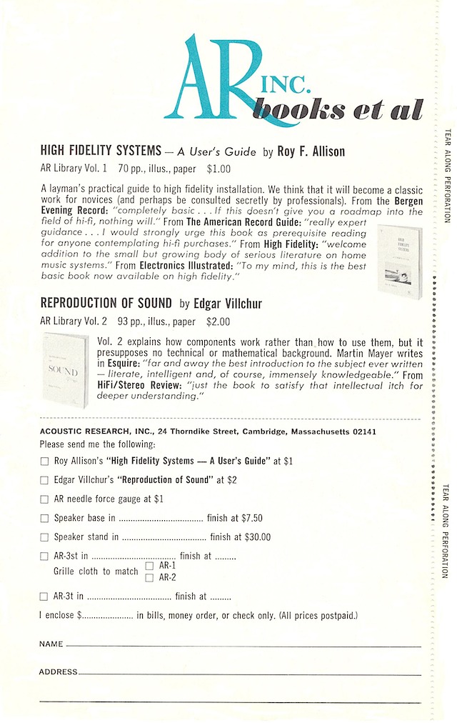 AR-3 and turntable page 12