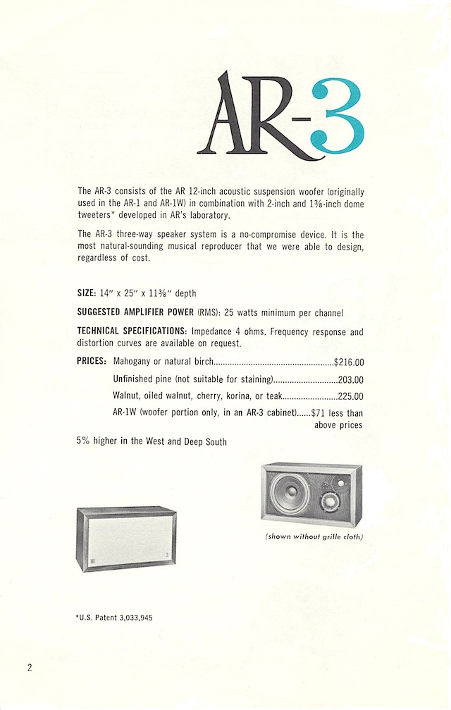 AR-3 and turntable page 2