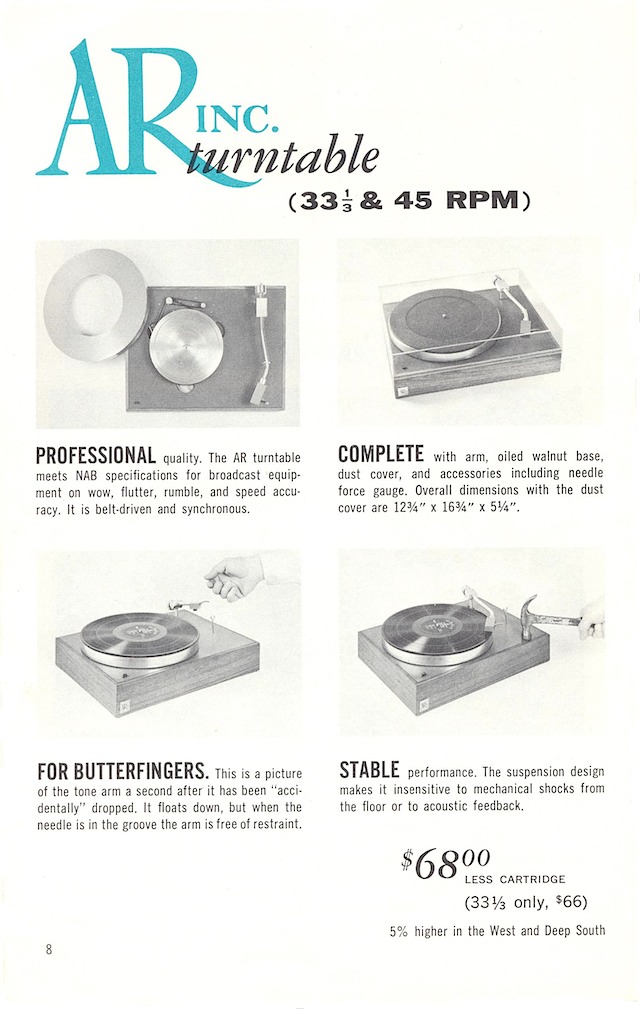 AR-3 and turntable page 8