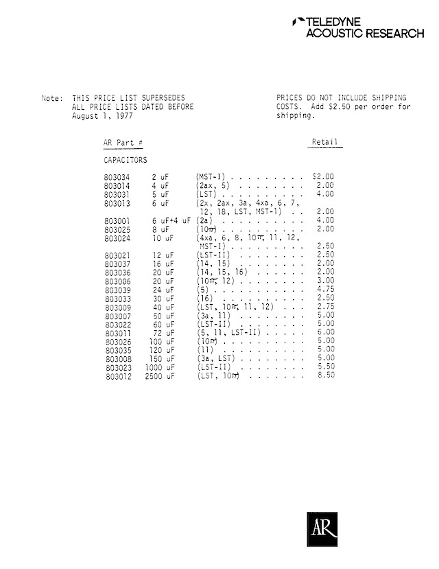 AR Parts Packet August 1 19770005