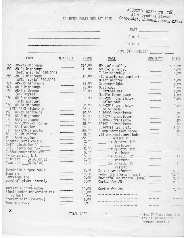 AR Parts Packet August 1 19770008